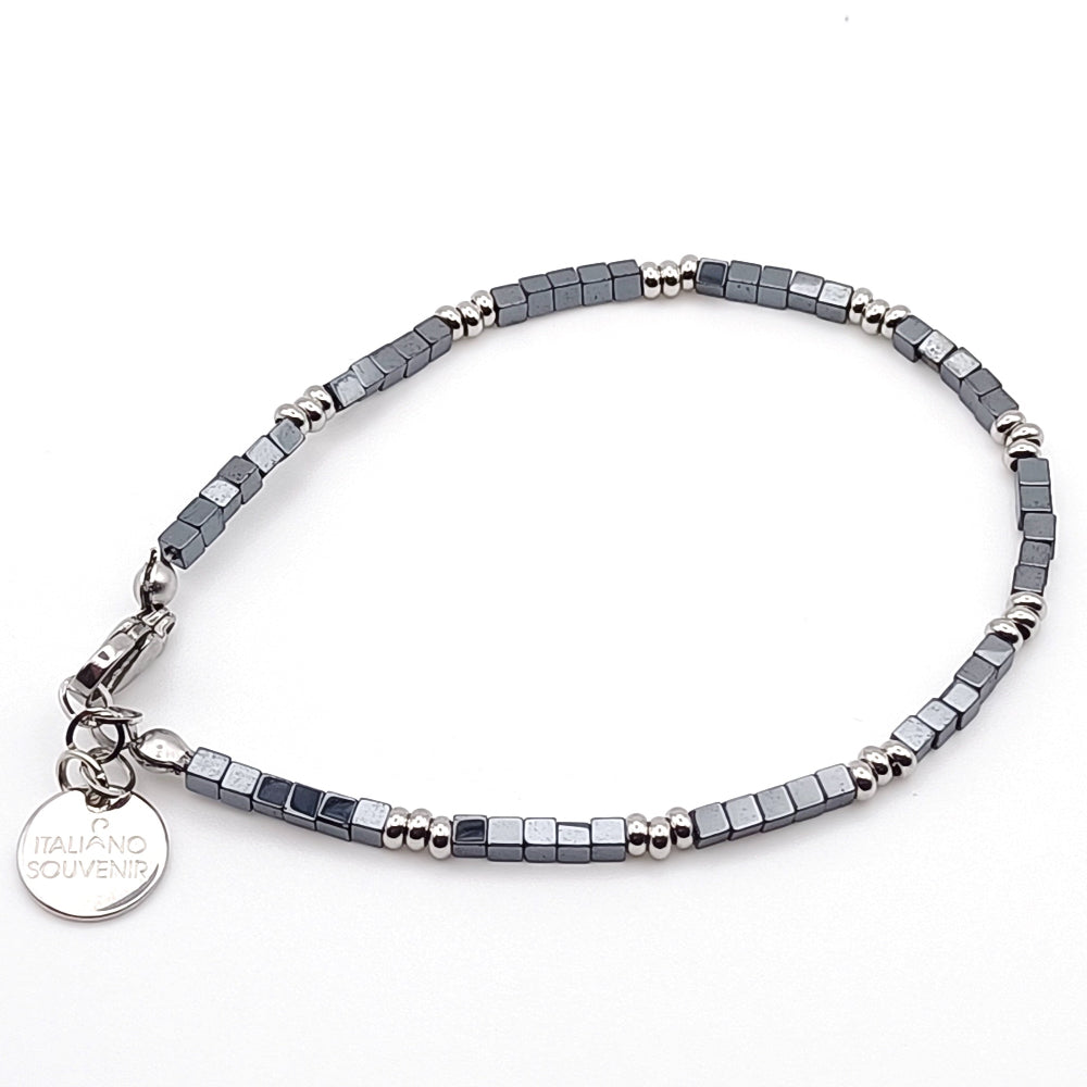 Bracciale Unisex Ematite Cubetti made in italy