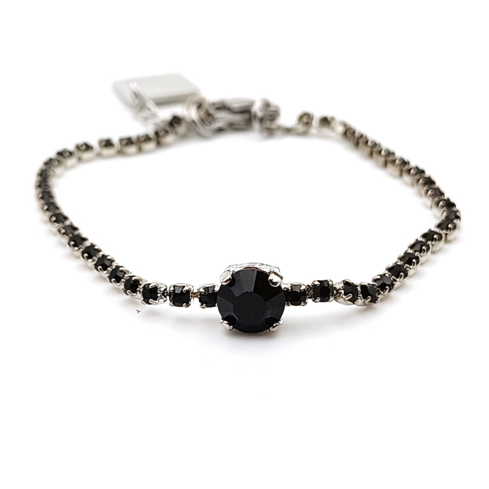 Bracciale Demetra by ungioielloperte con perline nere in cristallo Swarovski
