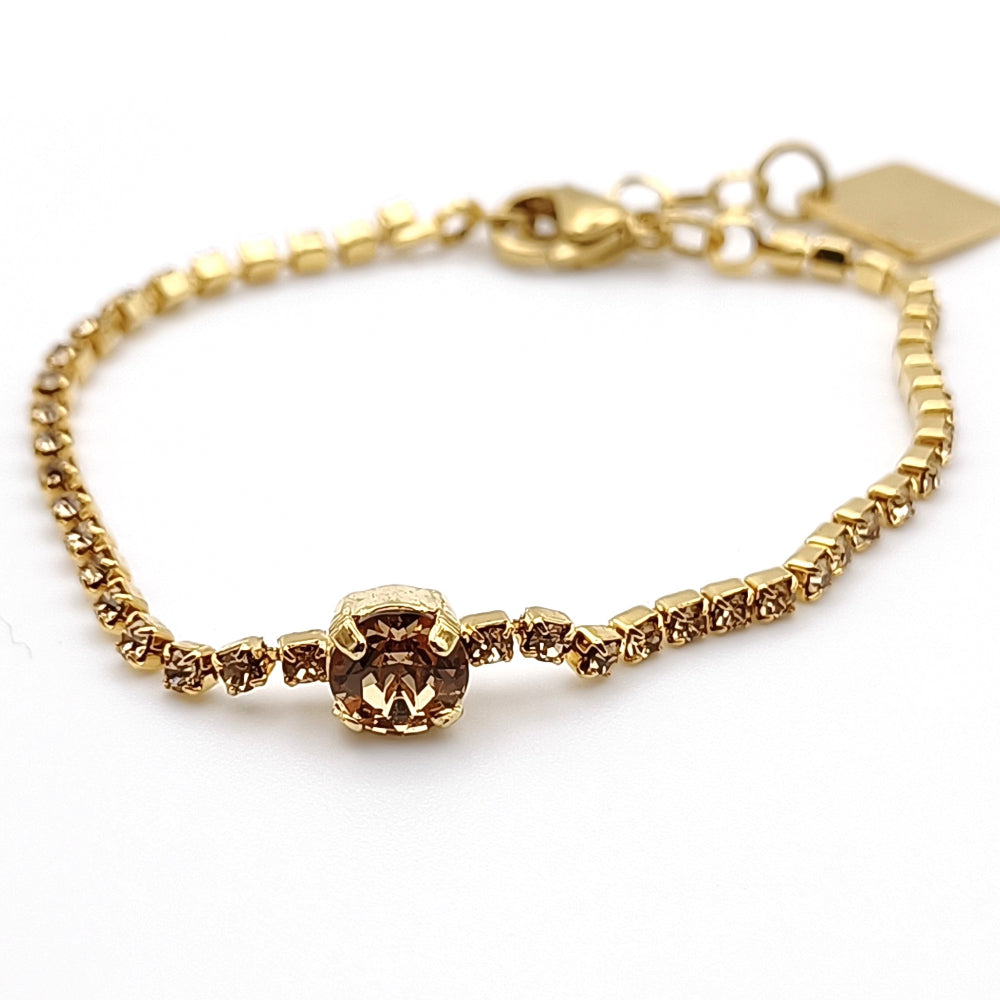 Bracciale Demetra by ungioielloperte con perline oro in cristallo Swarovski