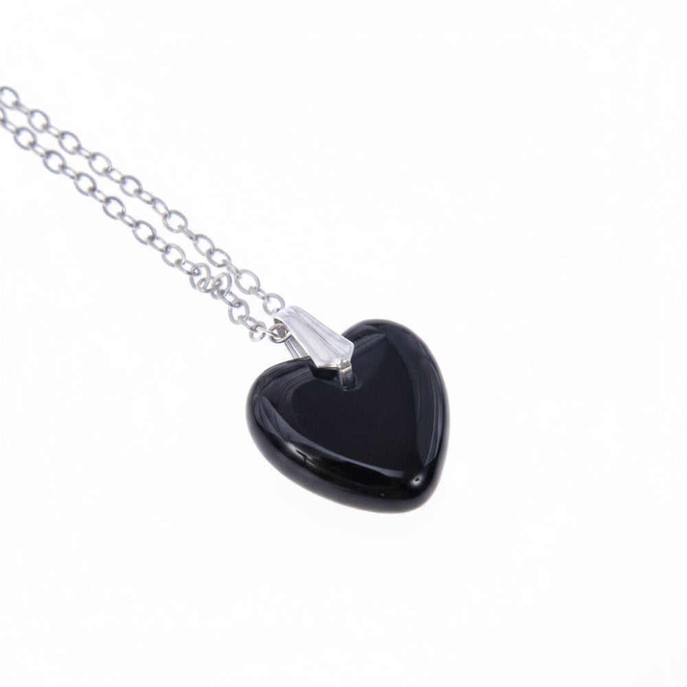 Collana Donna Pendente Cuore Vetro
