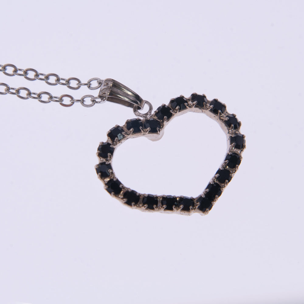 Collana Donna Pendente Cuore Strass Cristalli Swarovski