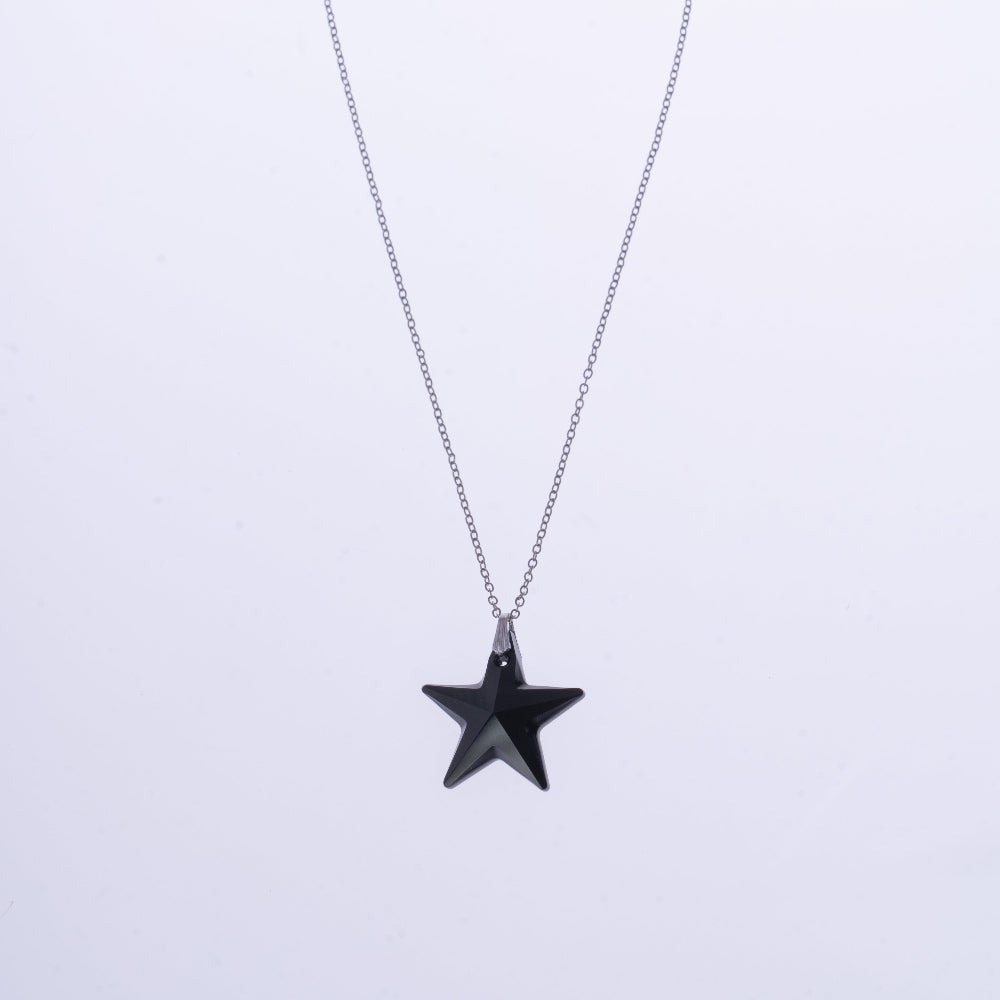 Collana Donna Pendente Stella Vetro