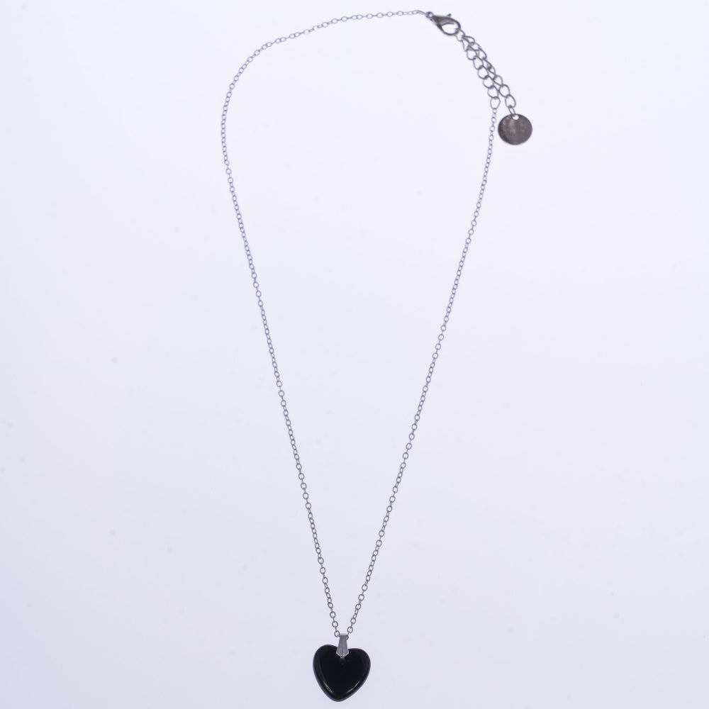 Collana Donna Pendente Cuore Vetro