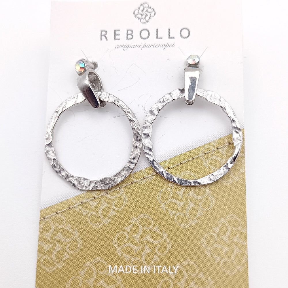 Orecchini Cerchio Argento 925 con Cristallo Swarovski