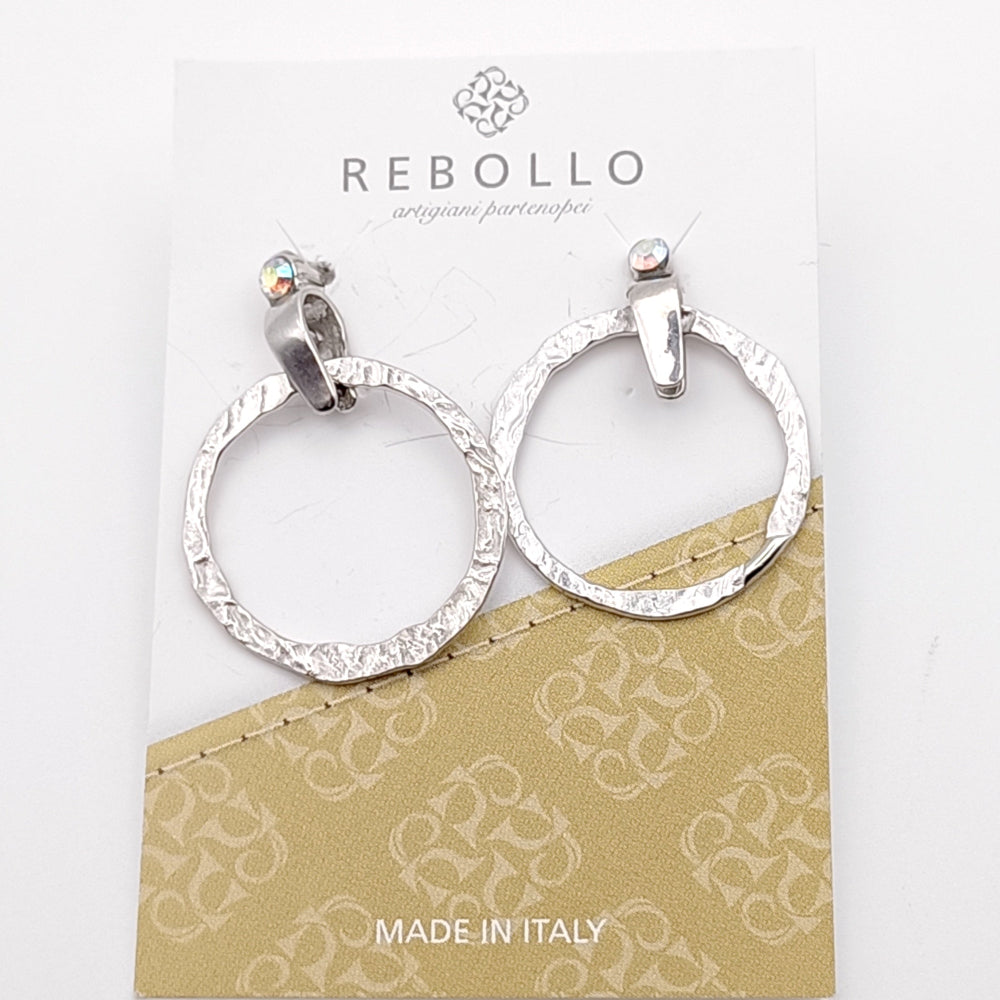 Orecchini Cerchio Argento 925 con Cristallo Swarovski