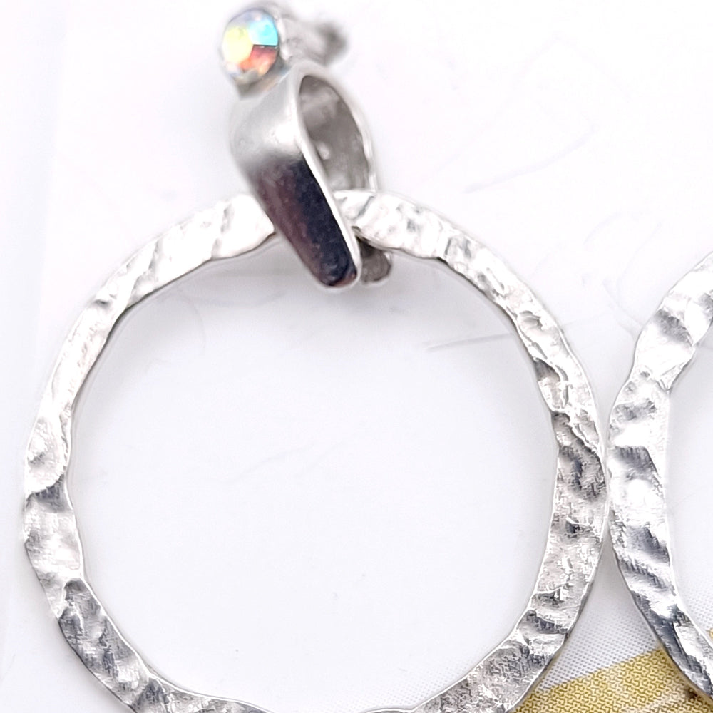 Orecchini Cerchio Argento 925 con Cristallo Swarovski
