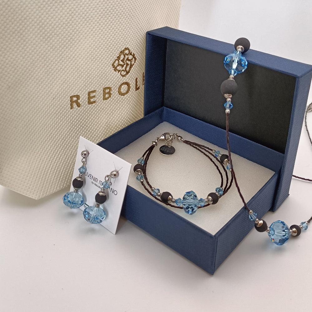 Set gioielli azzurro Rebollo in vendita online - ungioielloperte