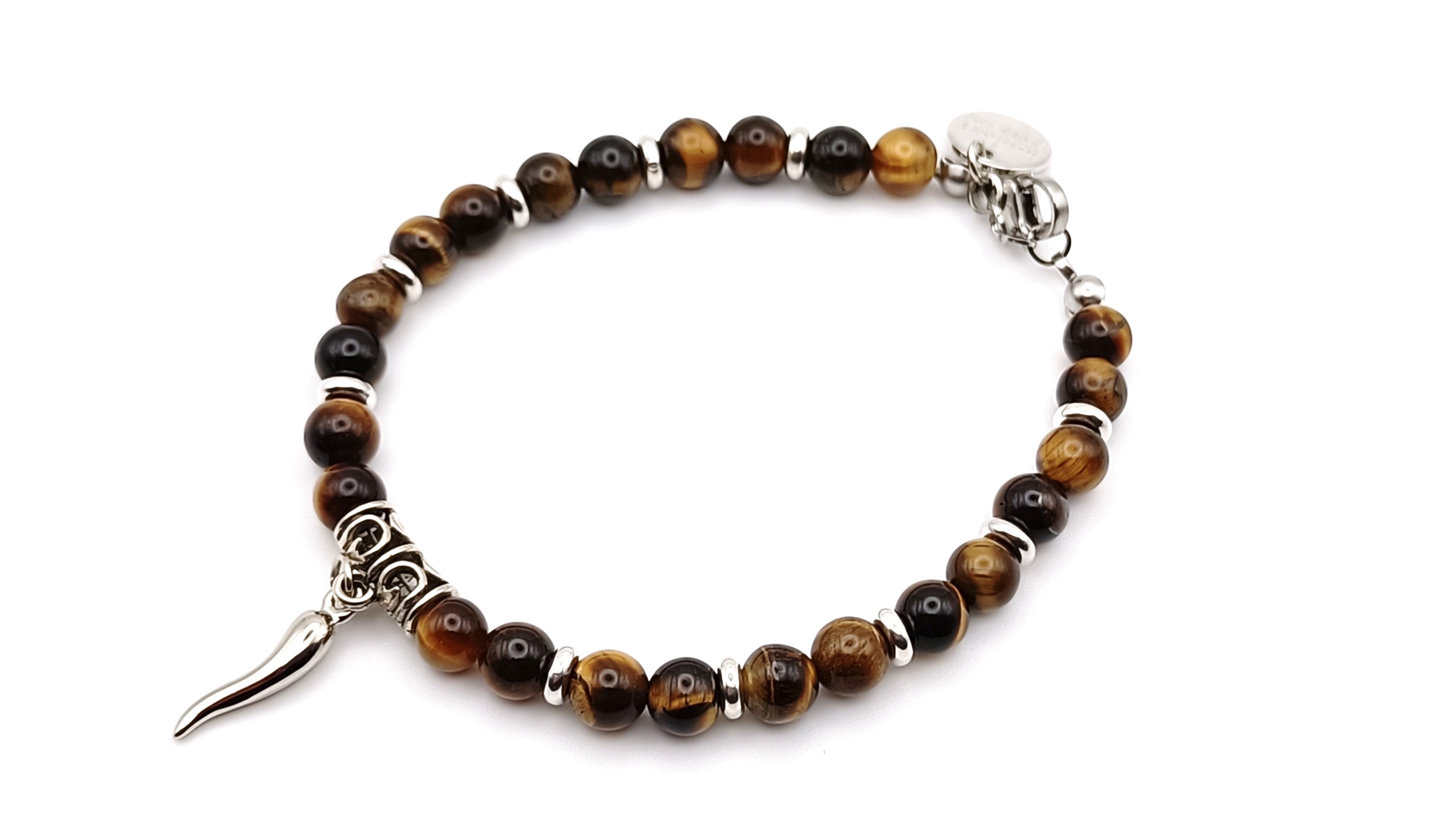 Bracciale di classe e stile con pietre naturali per polsi maschili by ungioielloperte