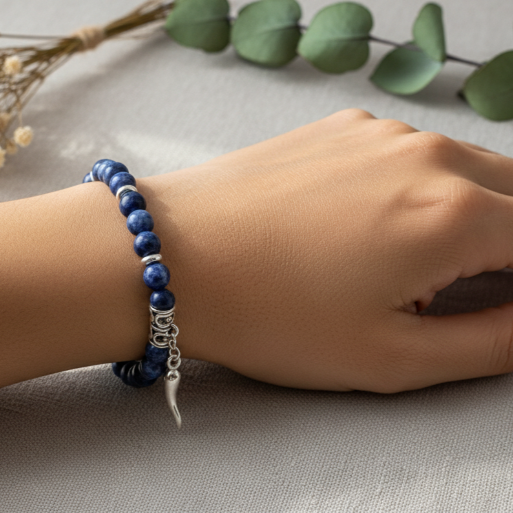 bracciale pietre naturali indossato Giamas
