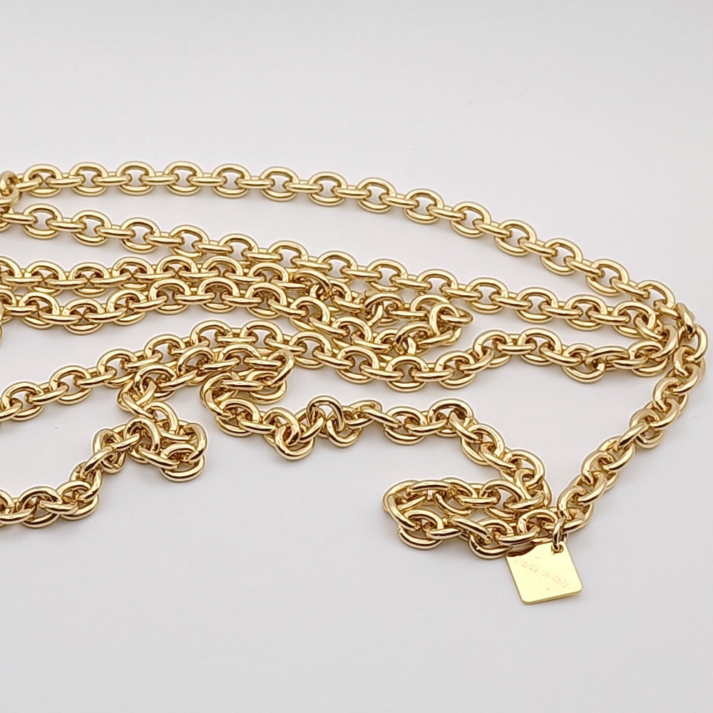 Collana Lunga Catena Dorata 150cm