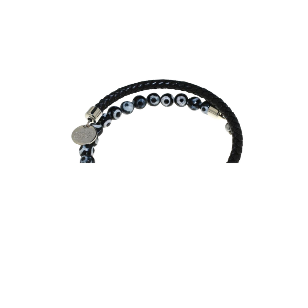 Bracciale by ungioielloperte con pietra, tag e cuoio