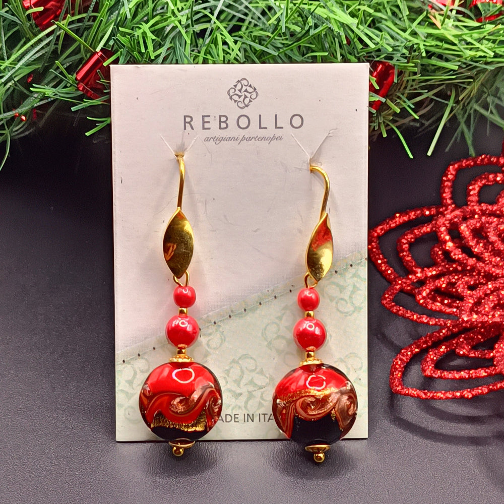 Bracciale in vetro murano di colore rosso di ungioielloperte esposti